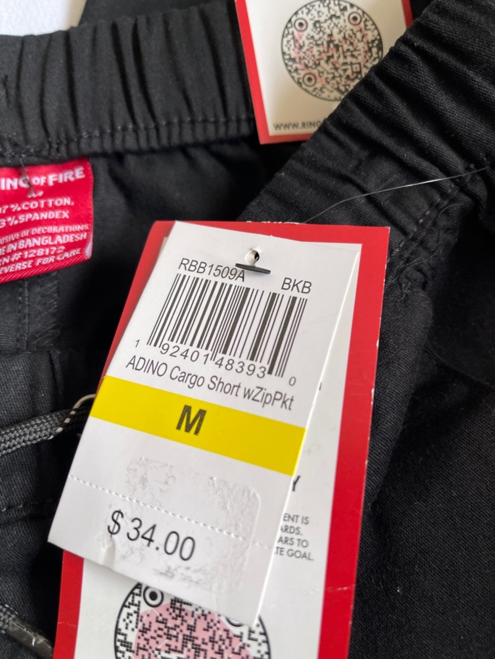 Ring of Fire Big Boys Black ADINO Cargo Shorts Brand New With Tags. - Picture 13 of 13